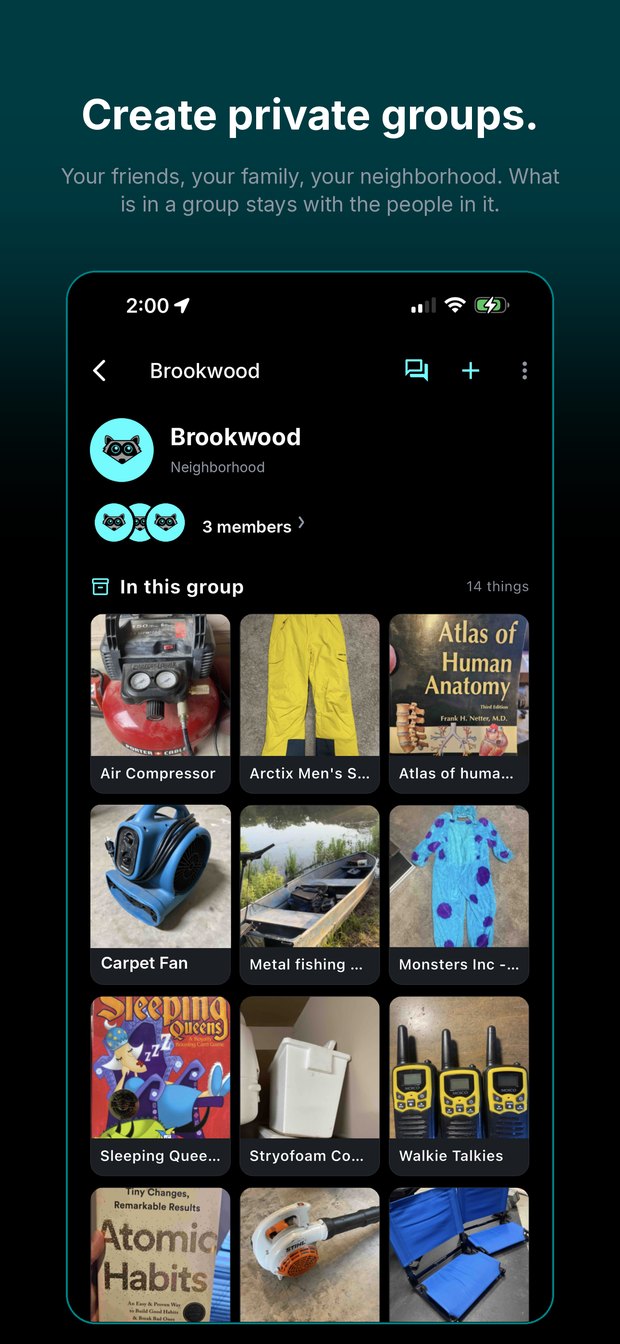 Create private groups for friends, family and neighbors - Mooch App